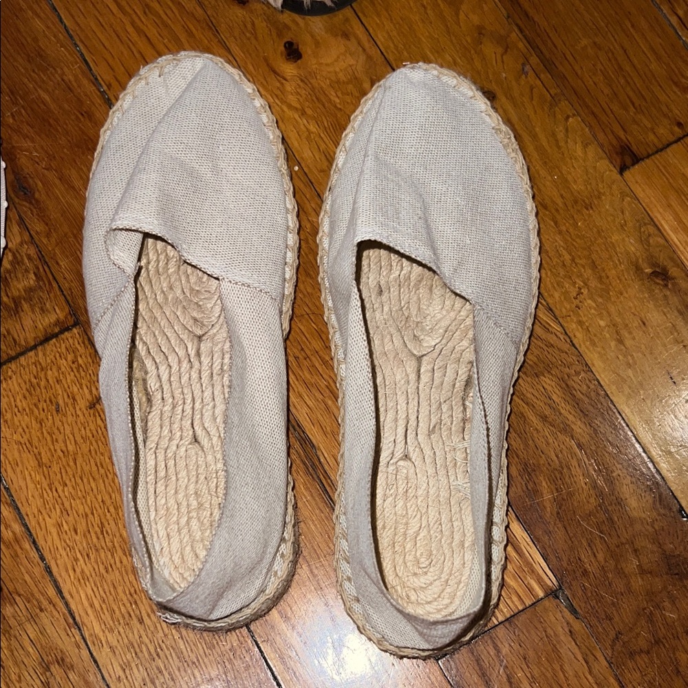 Elegant Beige Espadrille Flats